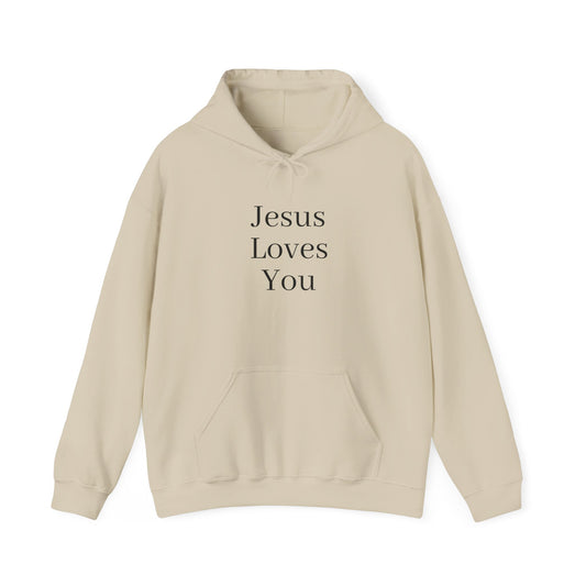 Jesus Loves You Unisex Hoodie, Inspirational Sweatshirt, Christian Gift, Cozy Layer, Casual Fashion, Faith Apparel